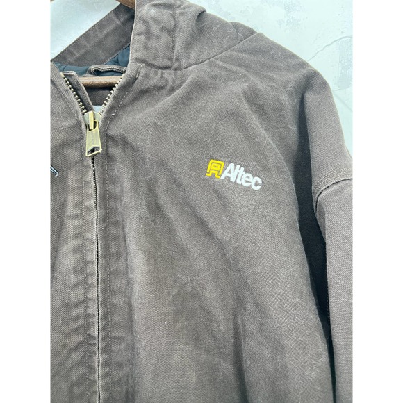 Carhartt Brown Canvas Jacket Coat Washed Duck Insulated Lined Men's Size XXL - Picture 3 of 11